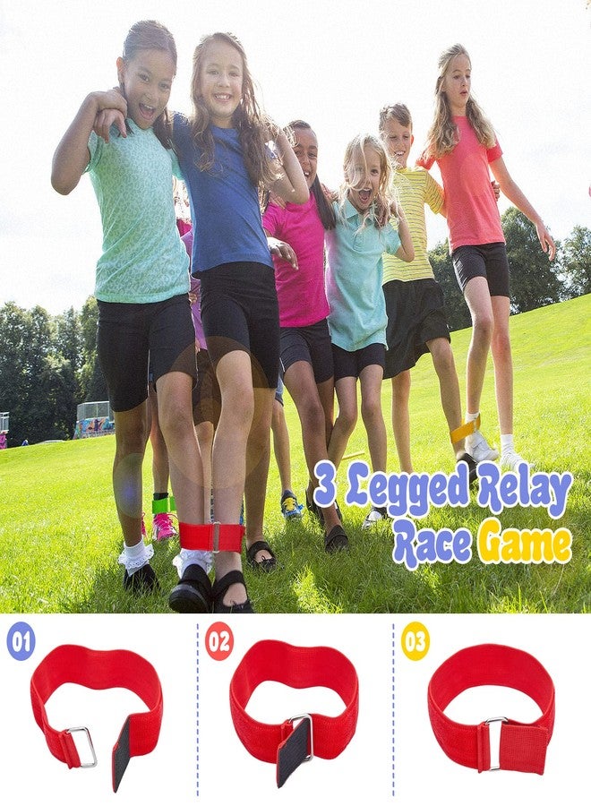 Redllo 26PCS Outdoor Games Potato Sack Race Bags for Kids and Adults, 3-Legged Race Bands, with Egg and Spoon Lawn Games for Outside Backyard Field Day Birthday Party Games Easter for Kids and Family - Image 5